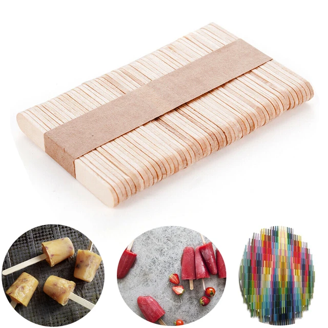 50pcs Popsicle Stick Ice Cube Maker Cream Tools Model Special-Purpose  Wooden Craft Stick Lollipop Mold Accessories