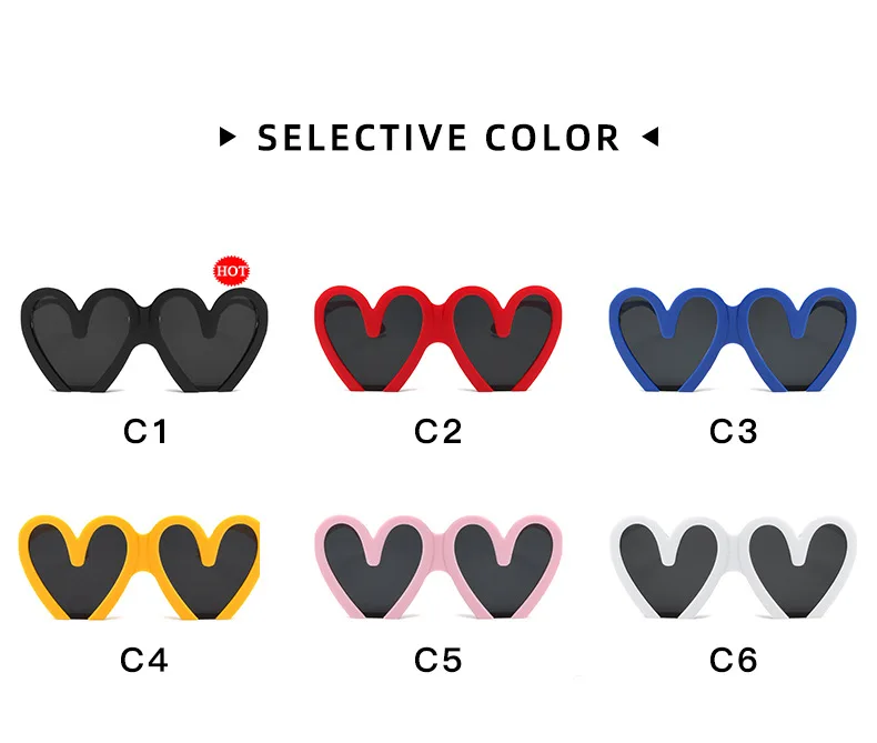 XJiea Heart Sunglasses For Women Fashion 2024 Designer Steampunk Trend Female Sun Glasses Part Lovel Eewear_voghion.com