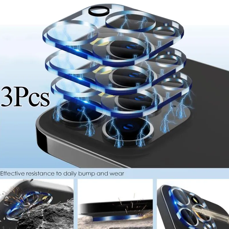 3 Pezzi Di Protezione Fotocamera Per Iphone 14 Pro 15 11 12 13 Pro Lenti In Vetro Iphone 14 Pro Max Camera Protector Iphone14 Pro Protezione Fotocamer