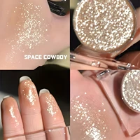 Glitter eyeshadow, single highlighter, highlighter shimmering powder, long lasting metallic shimmer, eyelid and cheekbone makeup 1