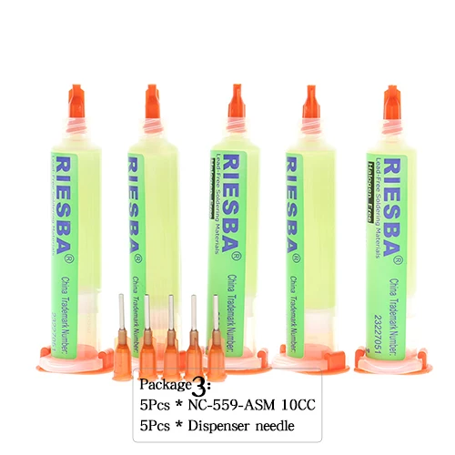 RIESBA NC-559-ASM The high quality solder paste solder paste flux oil cylinder welding needle mouth welding wire types Welding & Soldering Supplies