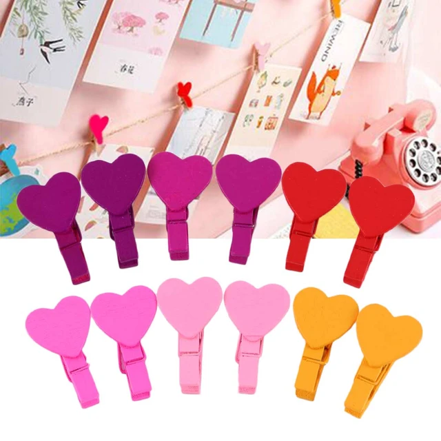 10pcs Many color Wooden Clothespin Clips Office Party Decoration