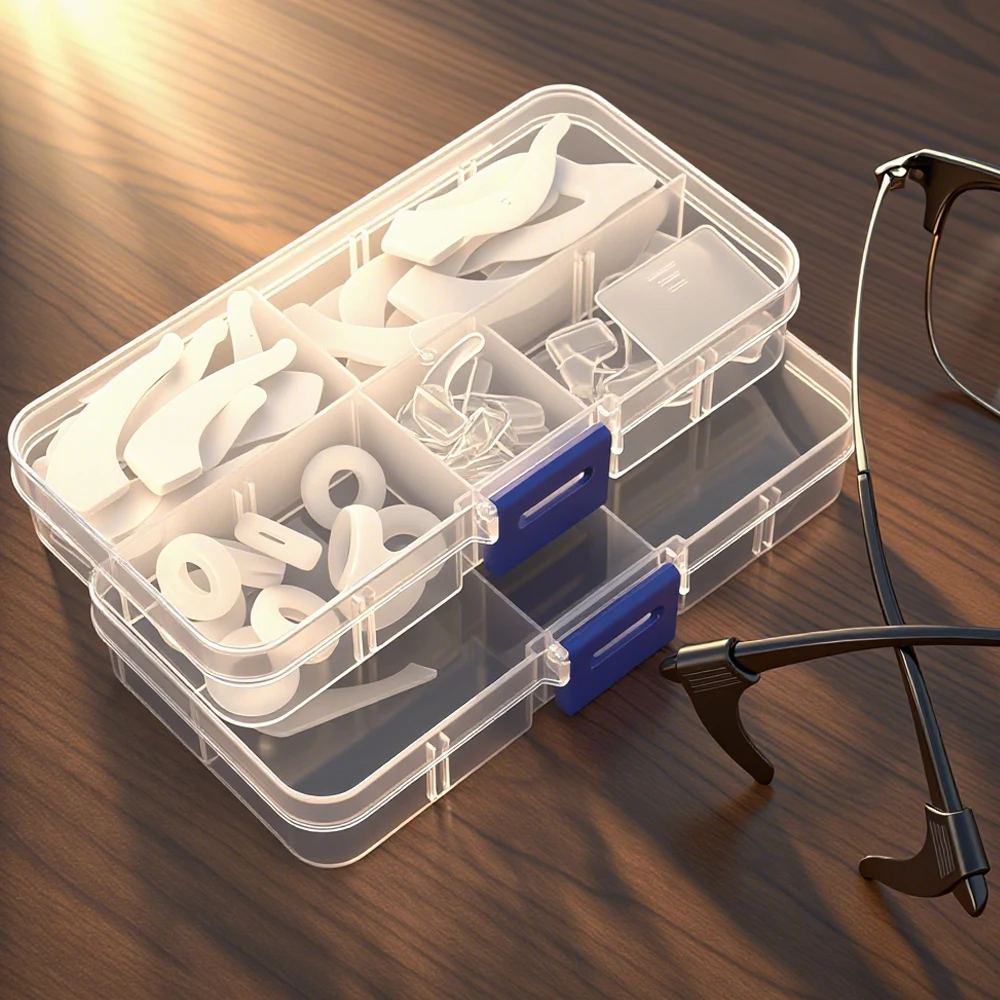 50pcs/box Silicone Anti-slip Ear Hooks Women Men Antiskid Glasses Leg Ear Sleeve Clear Anti-fall Eyewear Holder Set Accessories