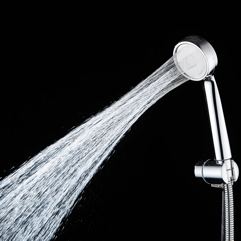 

High Pressure Water Saving Rainfall Shower Head Bathroom Accessories ABS Chrome Holder Showerhead Bathroom Accessories