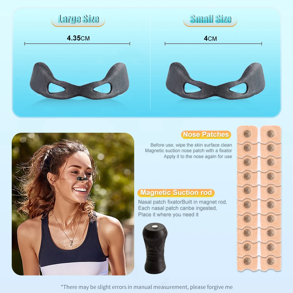 Magnetic Nasal Breathing Dilators Kits Sport Nasal Dilator Boost Oxygen Intake,Breathing Refill Nose Clip 4