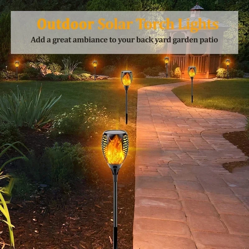 Solar LED Lights Solar Lights Lawn Lamp Garden Lighting 96 LED Outdoor Solar Torch Lights Waterproof Garden Patio Flickering Dancing Flame Lamp