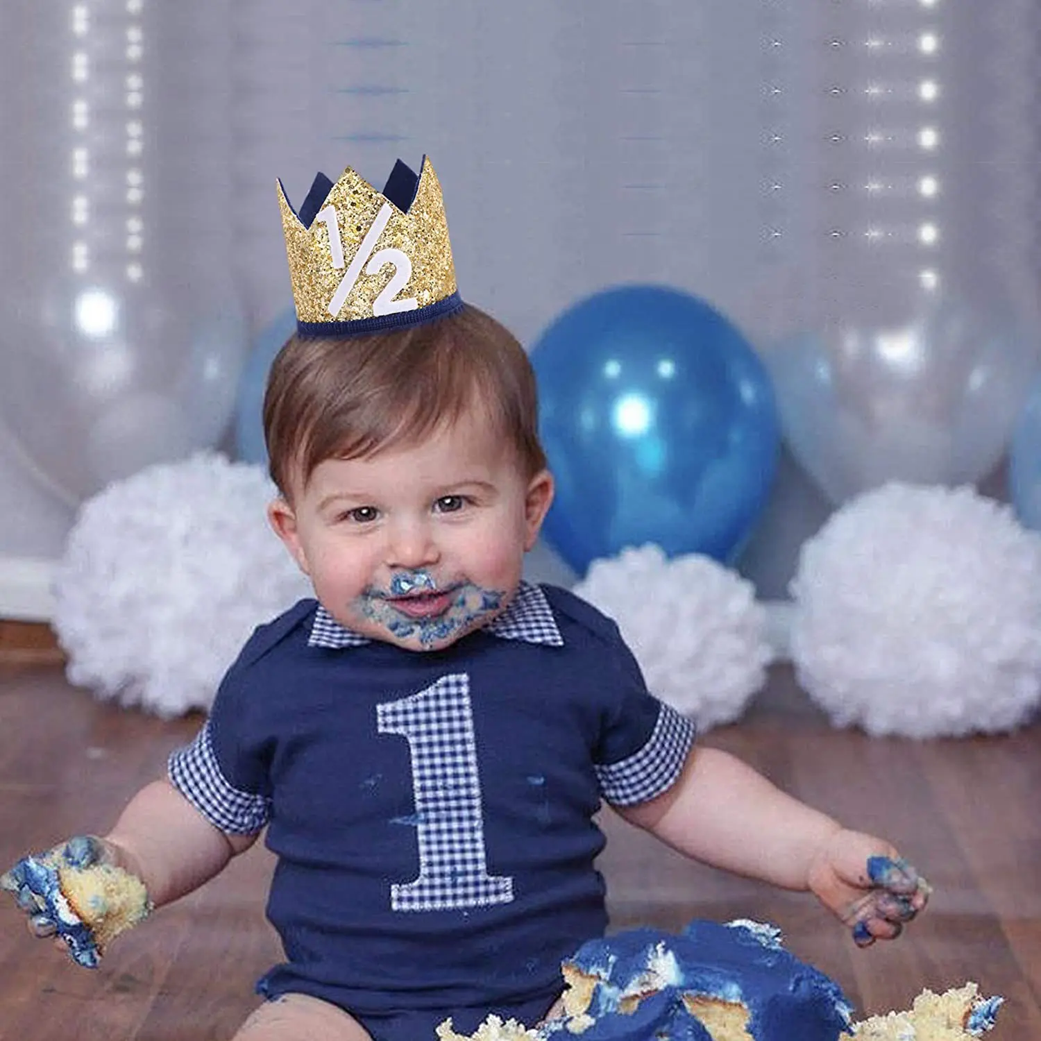 1pc, Chapeau D'anniversaire De Couronne De Fleurs Pour Bébé D'un