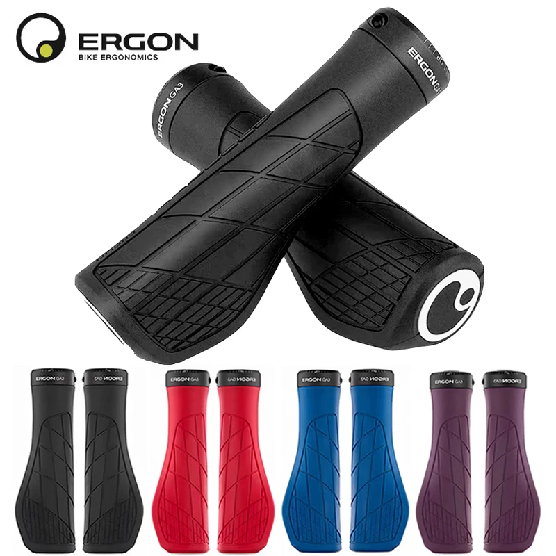 Ergon GA3 Large Ergonomic Mountain Bike Grips - Comfort & Wrist Support, Non-Slip Handle Accessory
