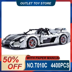 New Technical Plating Silver MOC-30506 Regera Scale 1:8 Car Model Building Blocks Bricks Puzzle Toy Christmas Gifts For Kids
