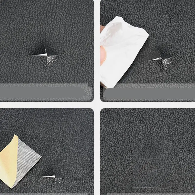 Premium Self-Adhesive PU Leather Repair Patch, Litchi Texture, 25x60 cm, Superstrong Adhesive, Sutureless Design