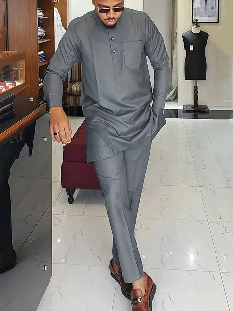 Yusuf Embroidered Dashiki Outfit - Image 2