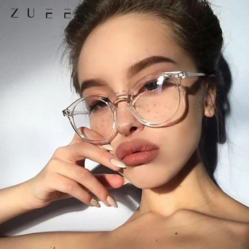 blue filter glasses European and American New Fashion Ladies Glasses Transparent Computer Game Glasses Retro Comfortable Anti-blue Literary Glasses glasses to protect eyes from screen