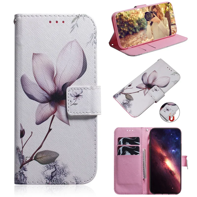 Elegant Painted Flip Leather Magnetic Phone Case – Premium Protection Cover with Stylish Design