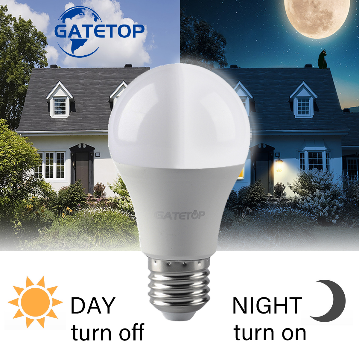 LED Dusk To Dawn Bulb 10W E27 B22 âSensor Outdoor Light AC 220V  Day Night Light Auto ON/OFF LED Smart Lamp