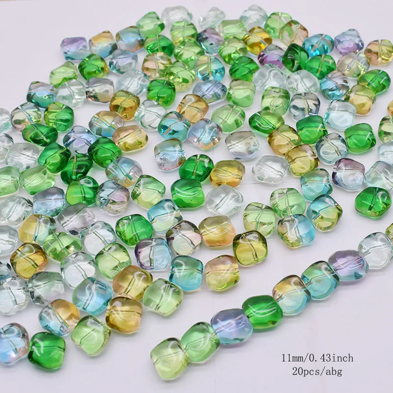 18mm 10pcs 혼합 색상 유리 구슬 다채로운 핑크 문 유리 구슬 Jewelny 만들기 DIY를위한 느슨한 스페이서 비즈