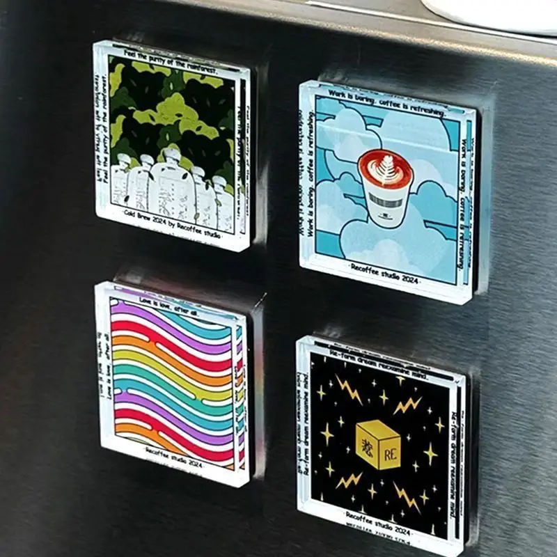 DIY Home Decor: Transparent Acrylic Magnet Set (5/10pcs)