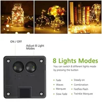 7m/12m/22m/32m LED Solar Light Outdoor Garden Fairy String Light Led Twinkle Waterproof Lamp for Christmas Patio Tree Party 2