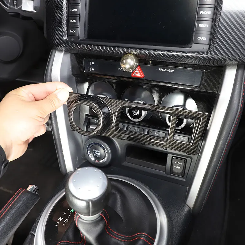 

For Toyota 86 12-21 For Subaru BRZ ZC6 2012-2021 ABS Carbon Fiber Car One-Button Start Switch Cover Trim Sticker Car Accessories