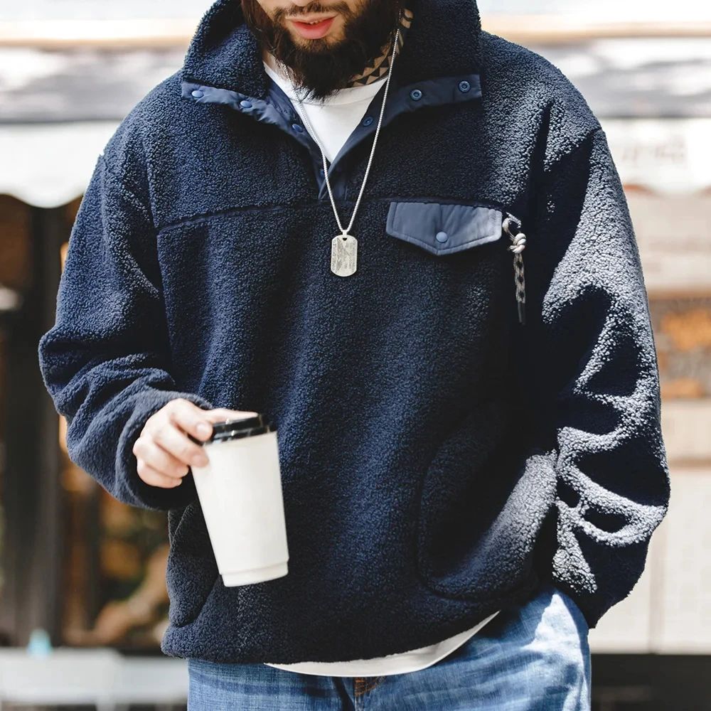 Vans - Felpa In Pile Borg Color Tortora Con Cappuccio E Zip Corta