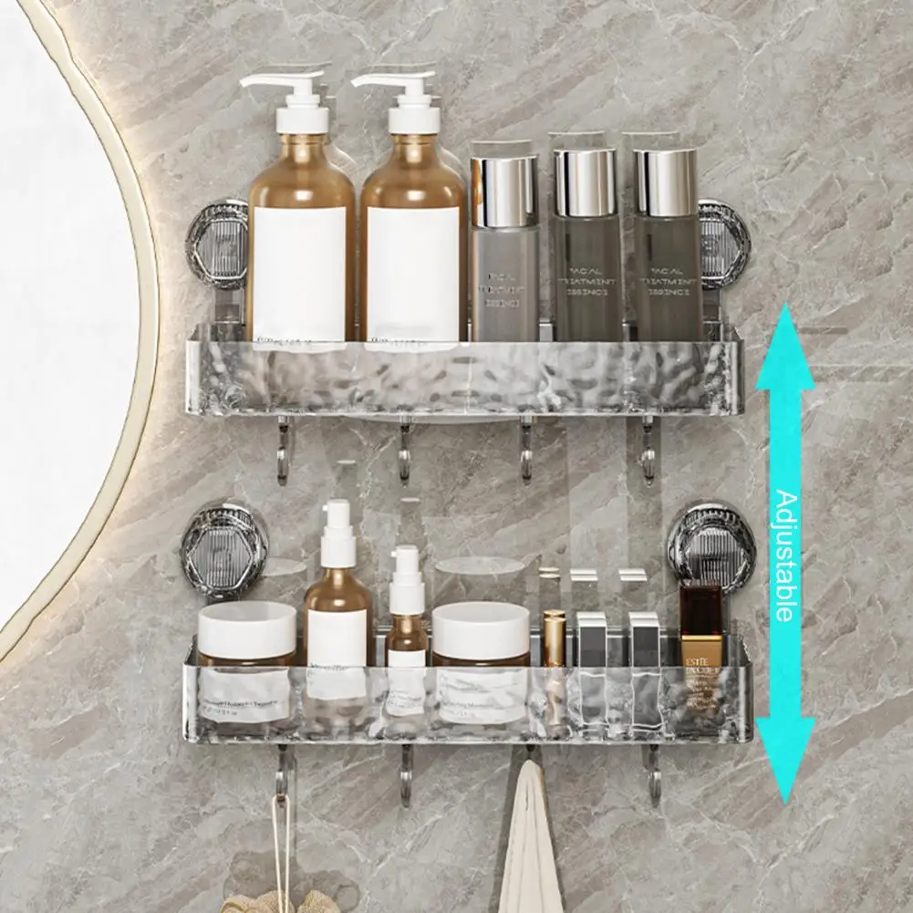 Versatile Bathroom Organizer Capacity Shower Caddy with Suction Cup Storage Rack Strong Load-bearing Corner Shelf for Easy