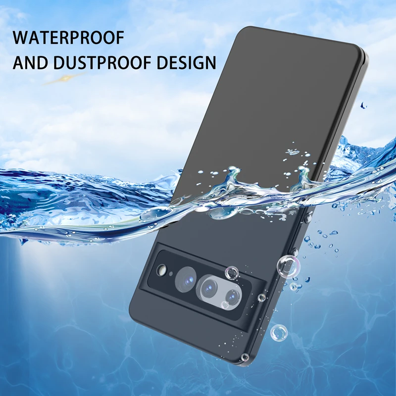 3m Waterproof Case For Google Pixel 7 Full Body Protection Dustproof Anti-Fall Hard PC Cover For Google Pixel 7 Pro Black Case