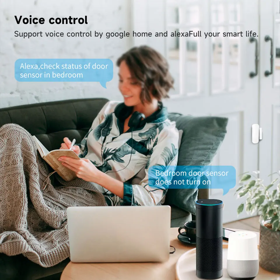 Tuya Zigbee Door Window Sensor Wireless Door Open Closed Detector Smart Home Alarm Security Protection For Home Assistant, Alina Gadgets