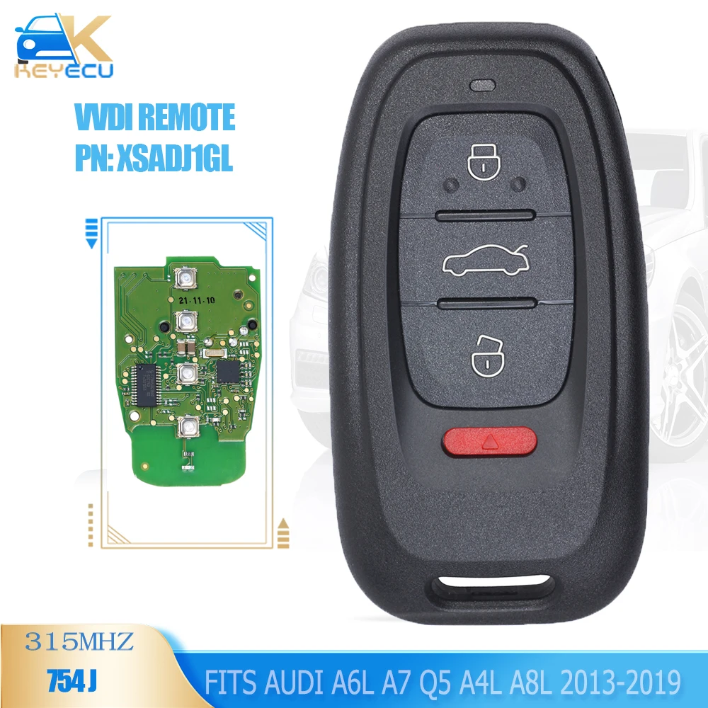 

Xhorse XSADJ1GL VVDI 754J 315/433/868MHZ Smart Key PCB 3B/4B for VVDI BCM2 Adapter for Audi A6L A7 Q5 A4L A8L 2013 - 2019