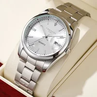 CHRONOS Top marque de luxe homme montre-bracelet étanche lumineux Date hommes montres en acier inoxydable Quartz montre pour hommes mâle reloj 3