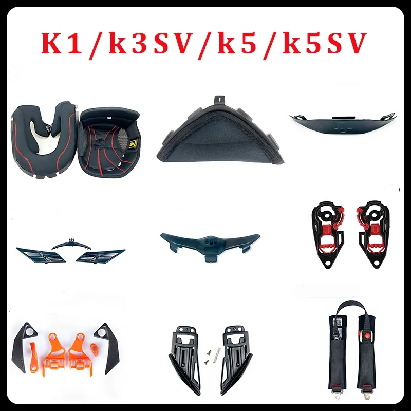 Helmet Accessories for AGV K1 K3 K3SV K5 K5S K4 PISTA Capacetes Lining Pad Chin Nose Protector Vent Accesorios Para Moto 1 pair base plate compact tight abs helmet gear base plate for agv k1 k3sv k5 k3 k4