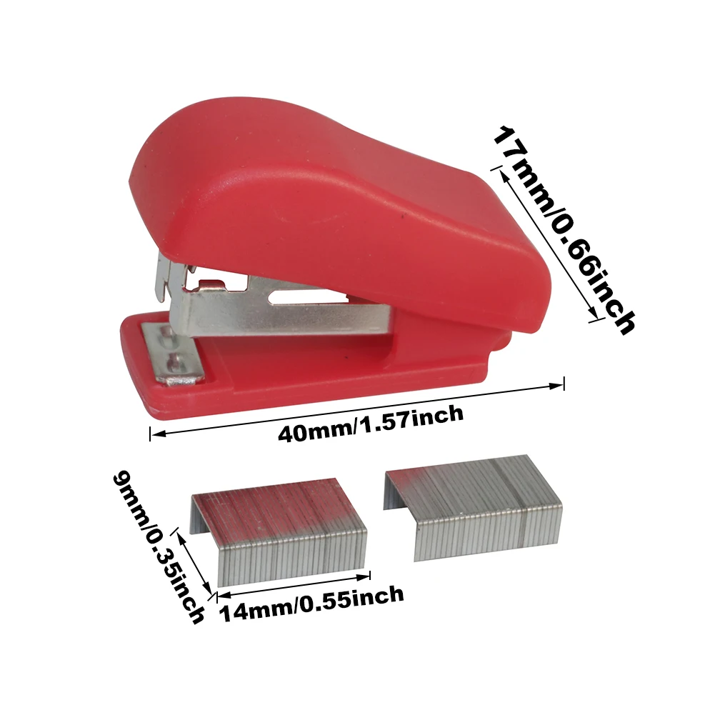 Nail Stapler Random Color Solid Office Stationery Mini Portable Plastic For No. 10 Staples