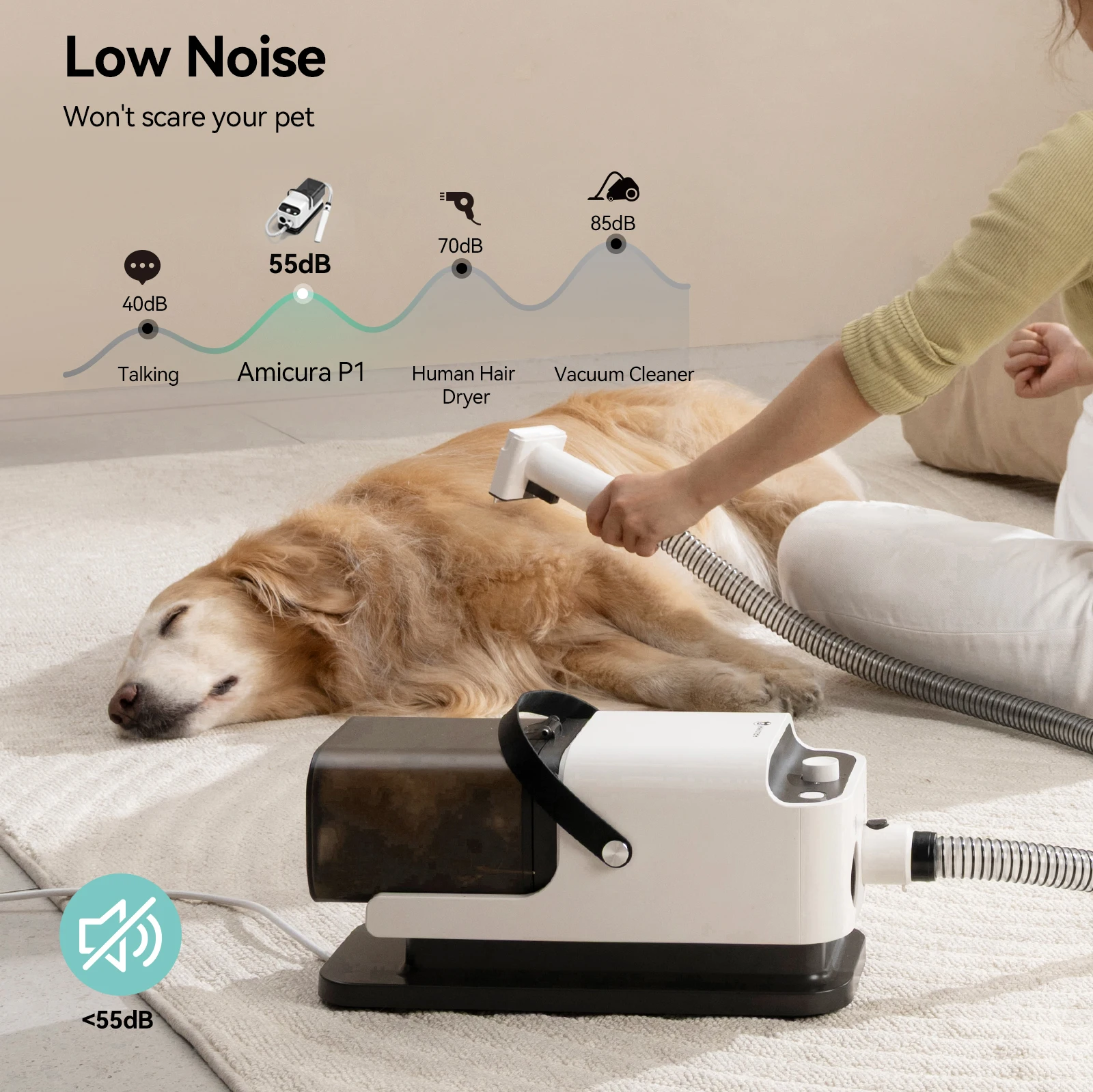 Amicura P1 Grooming Vacuum Set 5