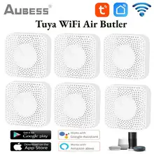 

Tuya WIFI Smart Air Box Temperature Intelligent Sensor Air Quality Monitor CO2 VOC PM2.5 Smart Detector Work With Google Alexa