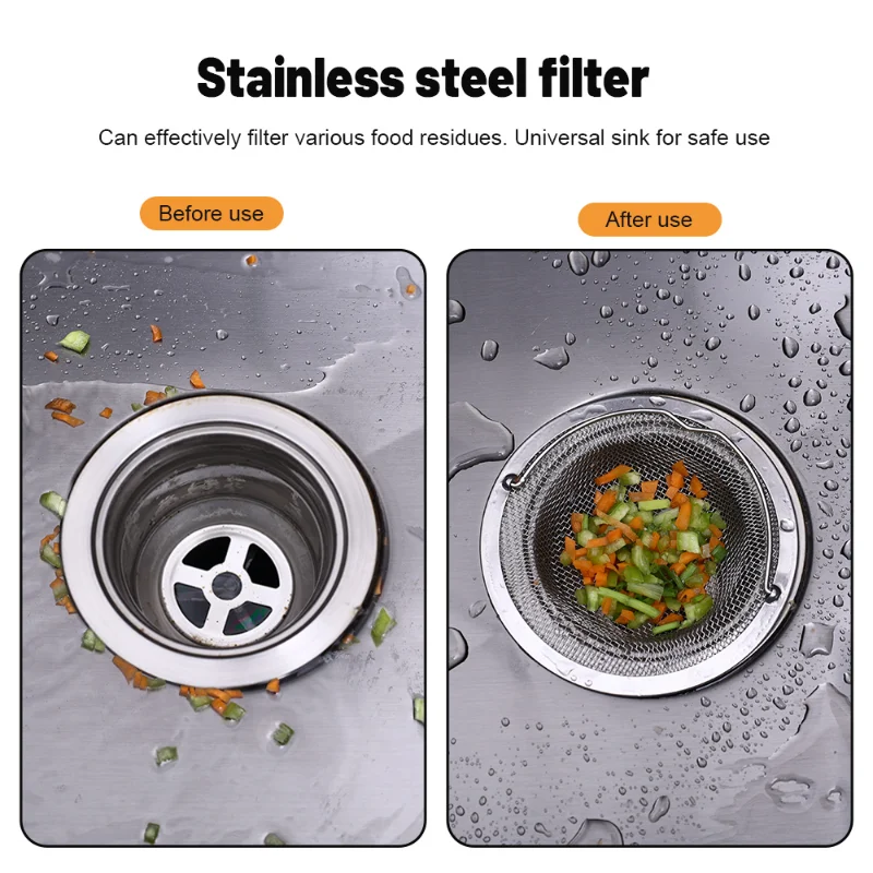Stainless Steel Bathtub Hair Catcher Stopper Shower Drain Hole Filter with  Handle Sink Strainer Floor Drain Kitchen Accessories - AliExpress