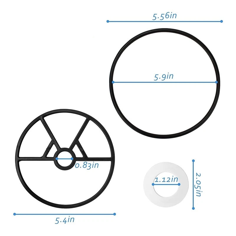 O-Ring Gasket Rebuild Kit O-Ring Black & White Pool And Spa Replacement Parts Fits For Hayward Multi-Port Valve Parts
