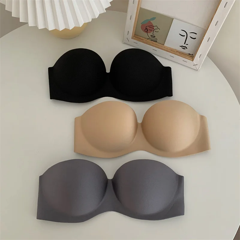 

Sexy Push Up Bra Women Non-slip Invisible Bras Underwear Lingerie For Female Brassiere Strapless Seamless Bralette