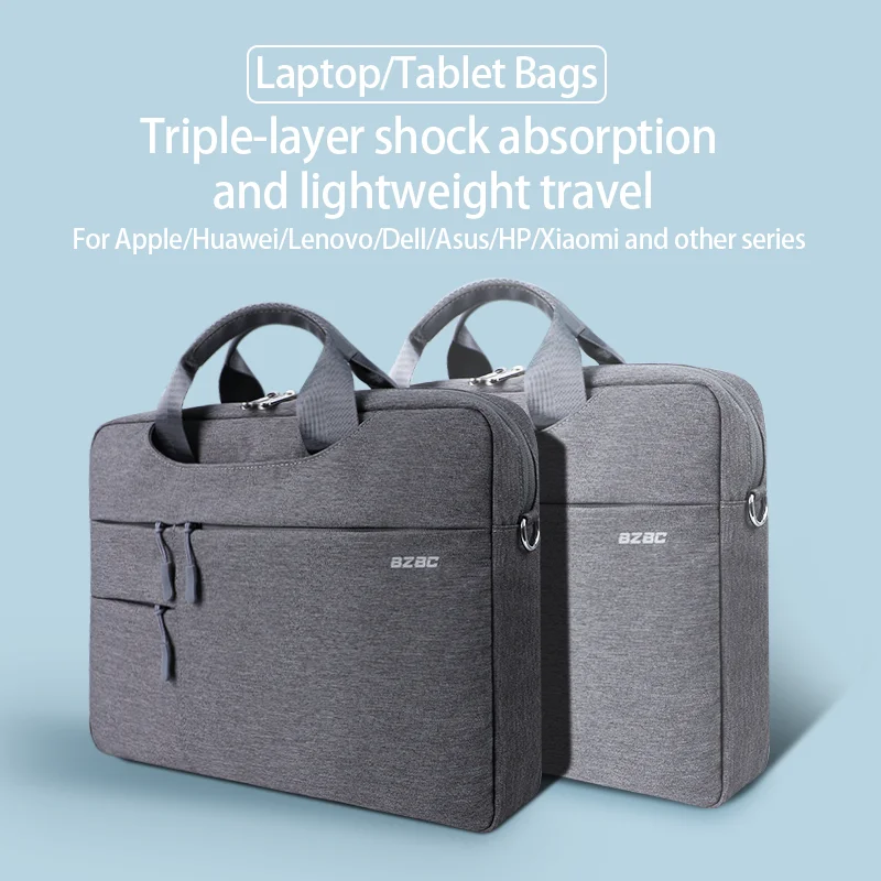 노트북 슬리브 백 남녀공용 노트북 파우치, 맥북 HP 델 충격 방지 컴퓨터 서류 가방, 여행 비즈니스, 14 15.6 인치 