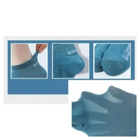 5 paires de chaussettes de cheville pour hommes de haute qualité, chaussettes de sport en coton respirantes, maille décontractée, athlétique, été, coupe fine, courtes, Sokken, taille 38-45 6