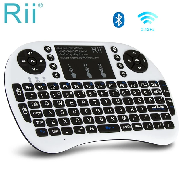 Rii-タッチパッド付きBluetoothミニキーボード,2.4GHzバックライト付き ...