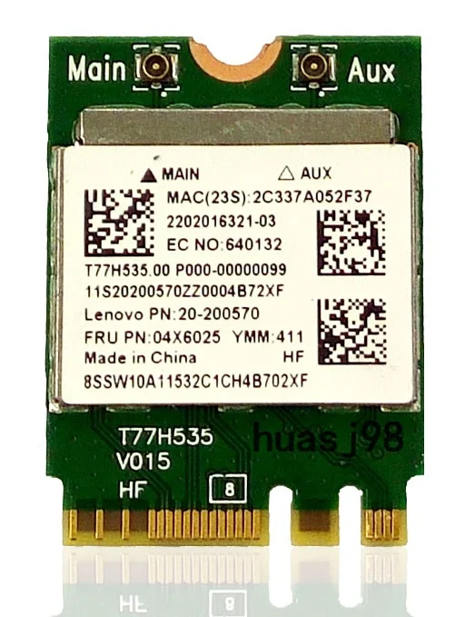 

Новинка для Realtek RTL8723BE NGFF беспроводная карта Wifi для Bluetooth 4,0 для IBM/Lenovo E450 E455 Y50-70 04X6025