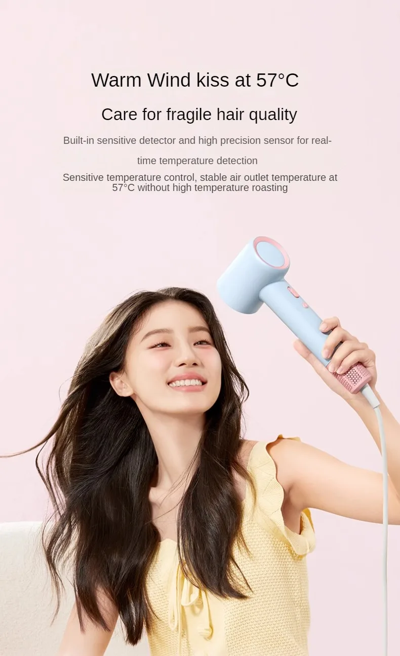 Description Picture 5 of itemHigh-Speed Electric Hair Dryer Negative Ion Strong Wind Speed Dry Thermostatic Hair Care Hair Dryer Machine Dormitory Gift
