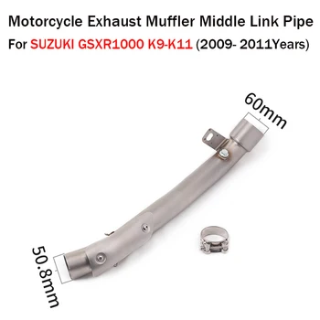 Slip On For SUZUKI GSX-R1000 GSXR1000 K9 L0 L1 2009 2010 2011 Motorcycle Exhaust Modify Middle Link Pipe Escape Moto Mid Muffler
