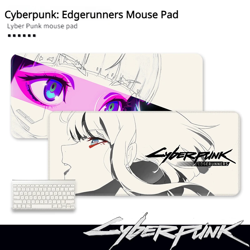 Cyberpunk Cute Mouse Pad para Jogos Desk Mat Desktop Anime Keyboard Large Mousepad Desktop Cartoon Rebecca Acessórios para Notebook