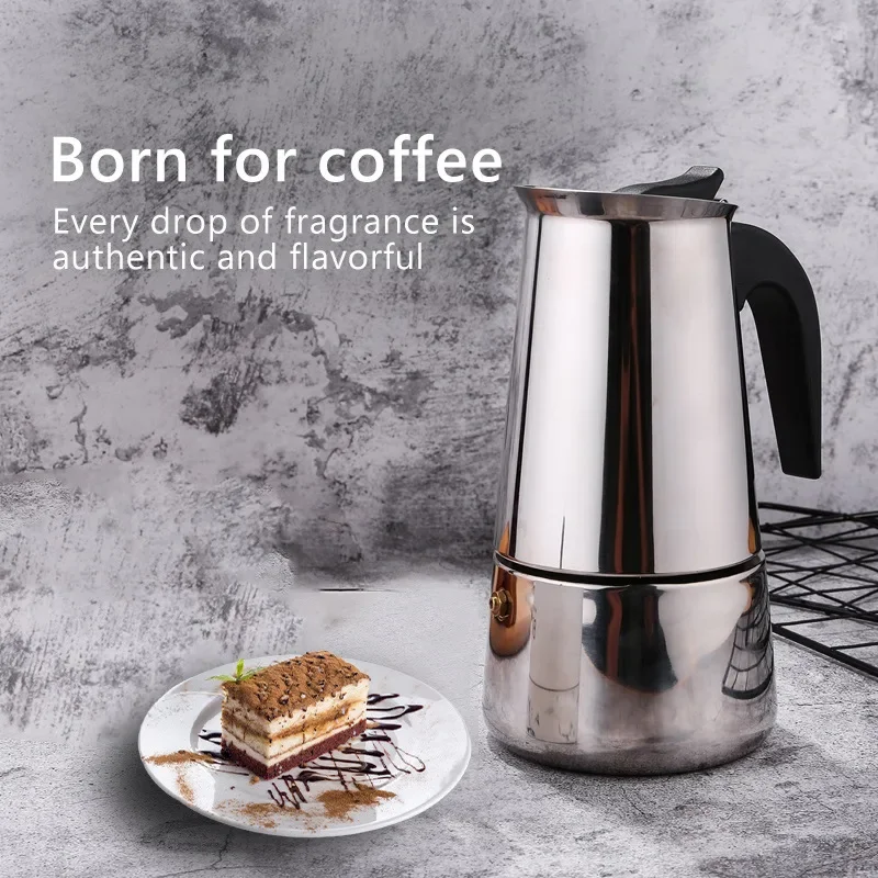 Coffee Pot Induction Coffee Pots Espresso Maker Stainless Steel Stovetop Coffee Moka Pot Maker Pot Suitable for Home Camping espresso coffee maker coffee maker espresso maker