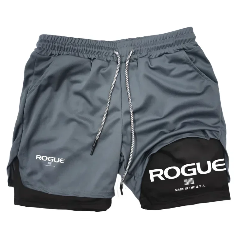 Rogue Gyms Men's Sports Shorts Four Seasons Sportswear 2-in-1 Double Layer Tight Shorts Sports Shorts
