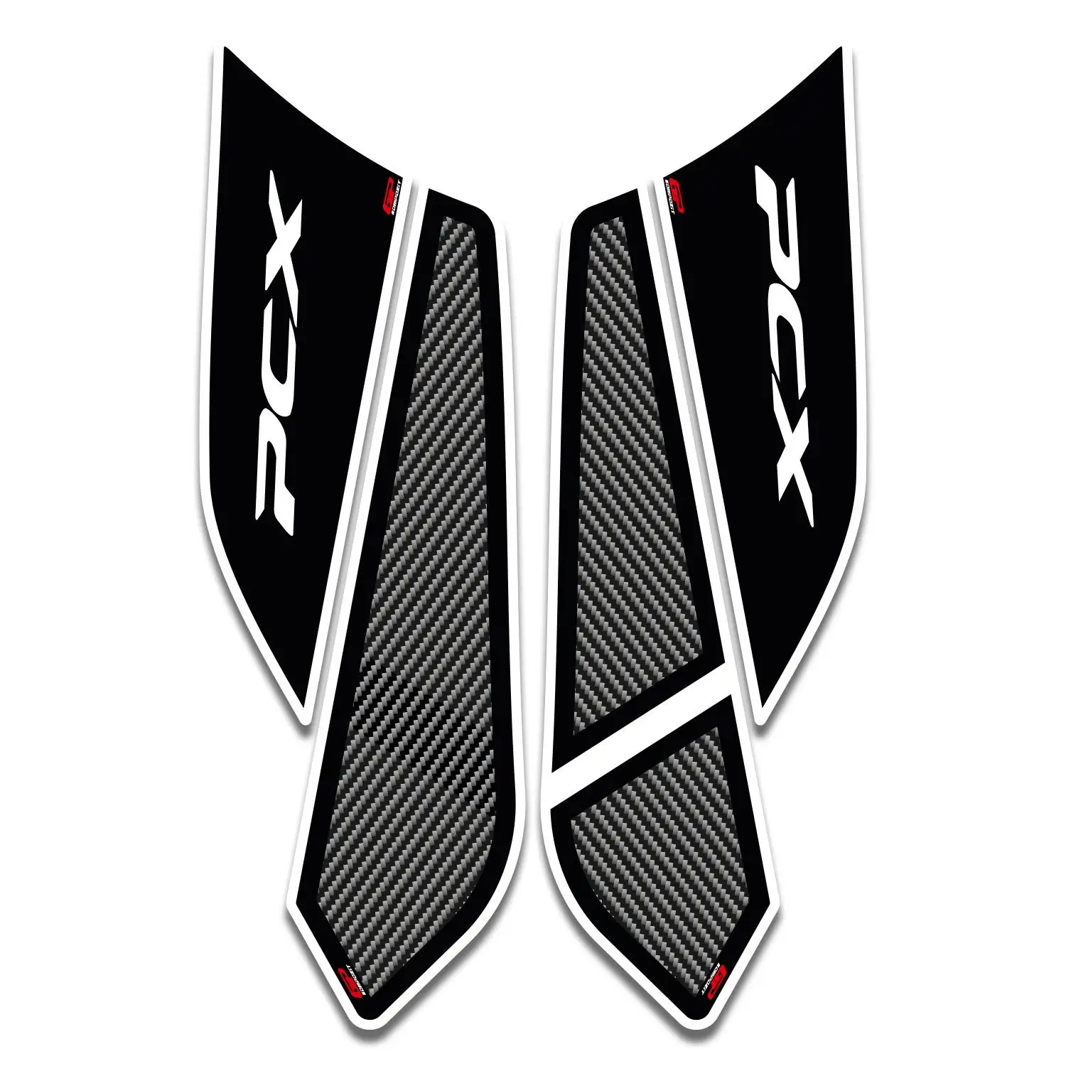 

GP Composite for PCX 125 2018-2020 Compatible Foot Strip Sticker Tank Pad White
