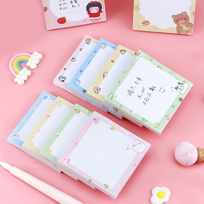 NoveltyCuteStickyNotesKawaiiGirlMemoPadsPostNotepads