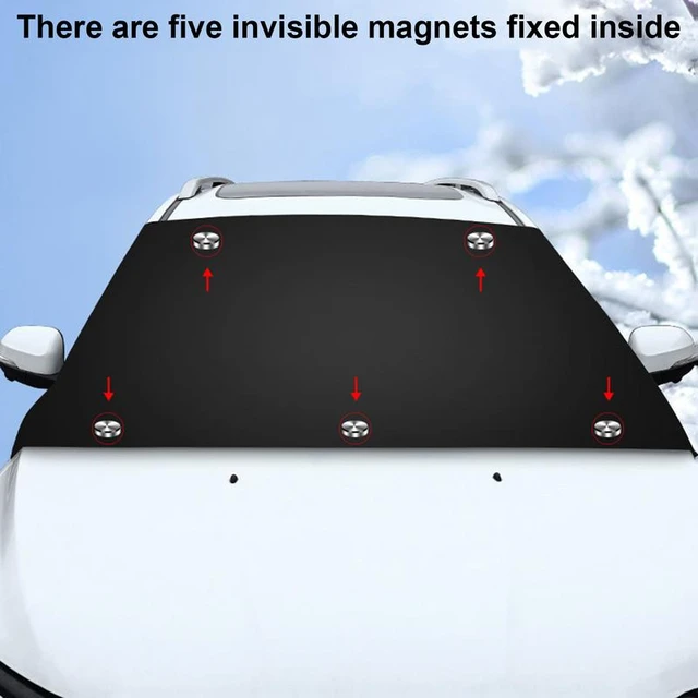 Auto Schnee Abdeckung Mit Magneten Winter Frontscheibe Protector 165*110cm  - AliExpress
