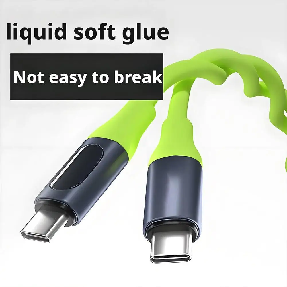 240W Fast Charging USB Type-c To Type-c Cable Digital Display Super Fast Charging Mobile Phone Data Cable Liquid Silicone