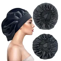 Bonnet Satin Cheveux Nuit Satin Night Hair Cap Women's Solid Sleeping Hat Sleep Care Nightcap For Women Unisex Cap Cheveux Nuit 1