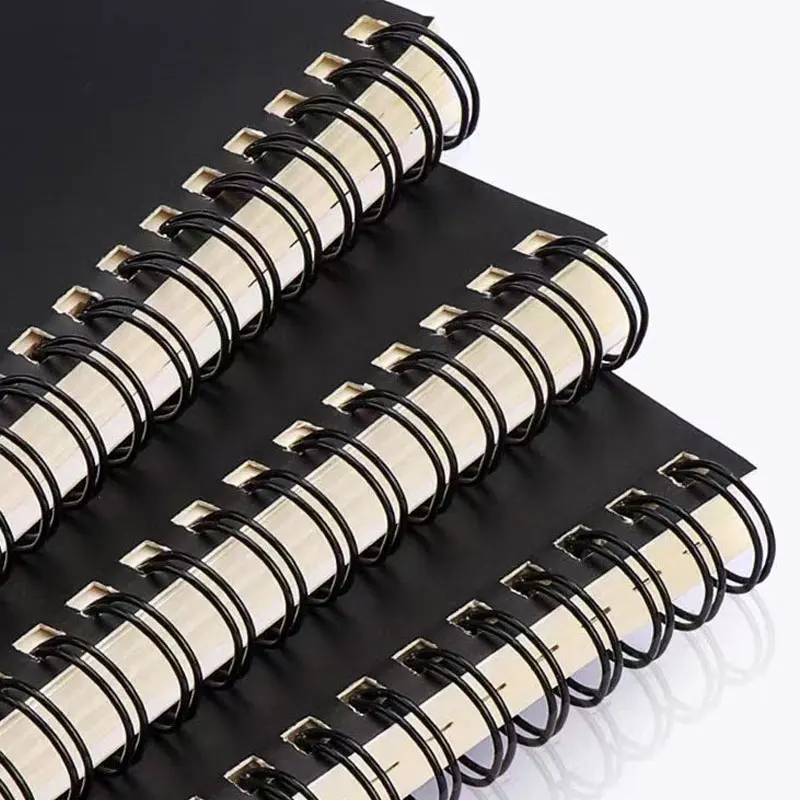 100pcs/Box 2:1 Pitch Metal YO Double Coil Calendar Binding A4 Binders Double Wire Loose-Leaf Notebook Spring Book Ring Accessory